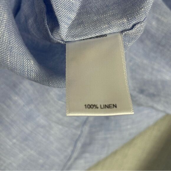 Men's Murano Baird-McNutt 100% Linen Long Sleeve‎ Button Down 4XB - Picture 8 of 9